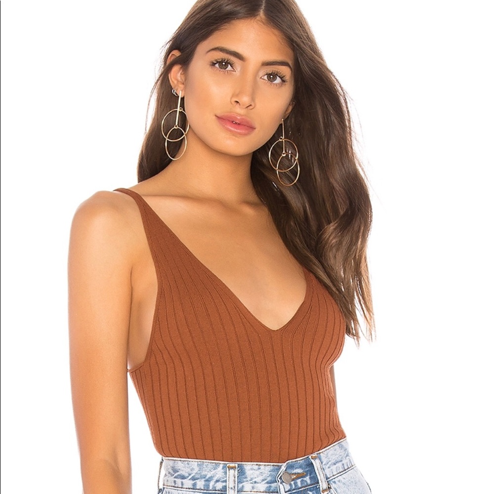 NWOT Superdown Mabel Rib Sweater Top